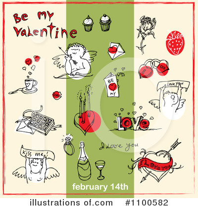 Royalty-Free (RF) Valentines Day Clipart Illustration by Eugene - Stock Sample #1100582