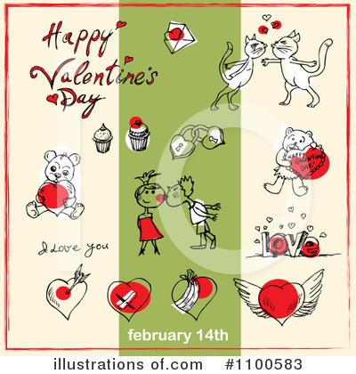 Royalty-Free (RF) Valentines Day Clipart Illustration by Eugene - Stock Sample #1100583