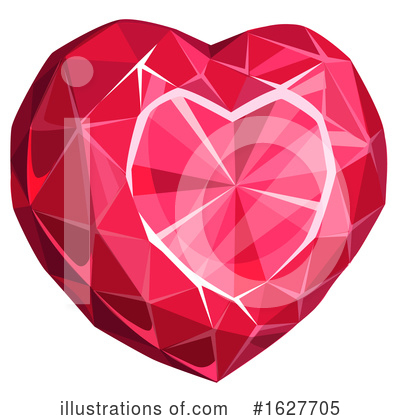 Ruby Heart Clipart #1627705 by Vector Tradition SM