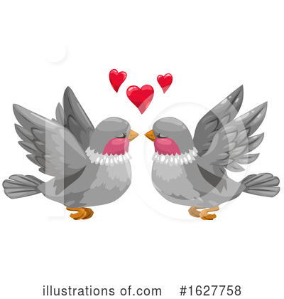 Lovebirds Clipart #1627758 by Vector Tradition SM