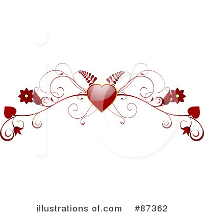 Royalty-Free (RF) Valentines Site Header Clipart Illustration by elaineitalia - Stock Sample #87362