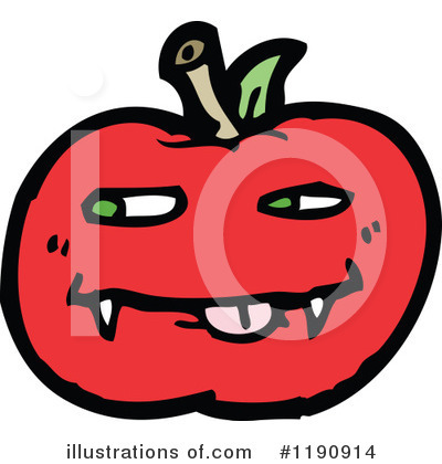 Royalty-Free (RF) Vampire Apple Clipart Illustration by lineartestpilot - Stock Sample #1190914