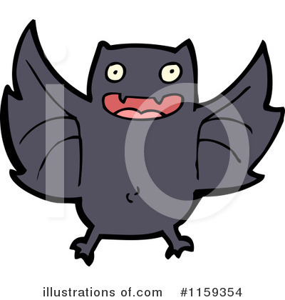 Royalty-Free (RF) Vampire Bat Clipart Illustration by lineartestpilot - Stock Sample #1159354