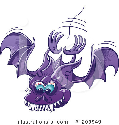Flying Bat Clipart #1209949 by Zooco