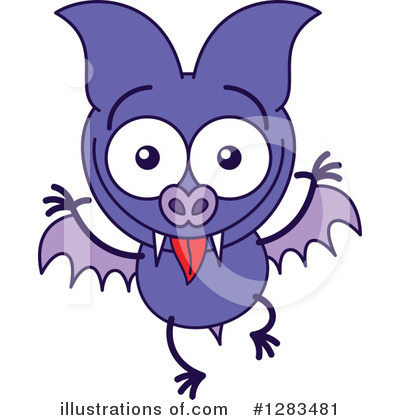 Flying Bat Clipart #1283481 by Zooco