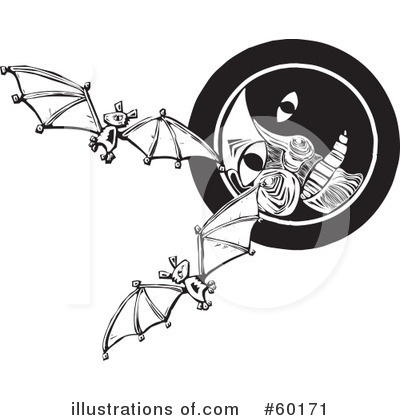 Royalty-Free (RF) Vampire Bat Clipart Illustration by xunantunich - Stock Sample #60171