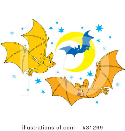 Royalty-Free (RF) Vampire Bats Clipart Illustration by Alex Bannykh - Stock Sample #31269