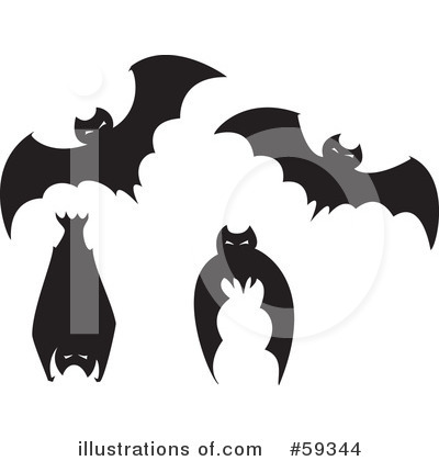 Royalty-Free (RF) Vampire Bats Clipart Illustration by xunantunich - Stock Sample #59344