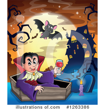 Royalty-Free (RF) Vampire Clipart Illustration by visekart - Stock Sample #1263386