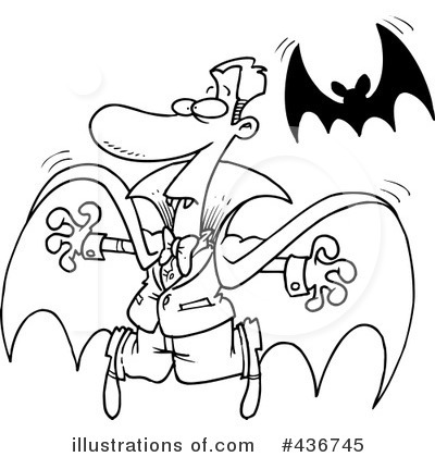 Flying Bat Clipart #436745 by toonaday