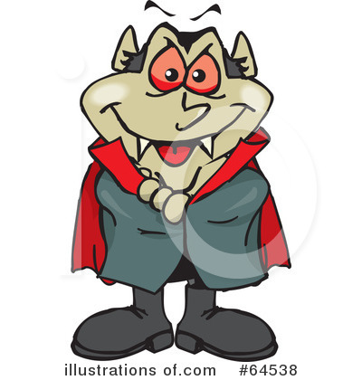 Royalty-Free (RF) Vampire Clipart Illustration by Dennis Holmes Designs - Stock Sample #64538