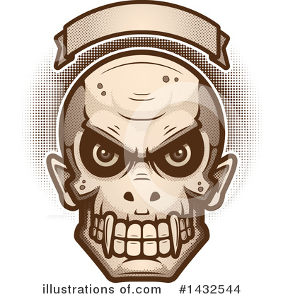 Royalty-Free (RF) Vampire Skull Clipart Illustration by Cory Thoman - Stock Sample #1432544