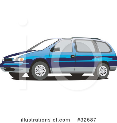 Royalty-Free (RF) Van Clipart Illustration by David Rey - Stock Sample #32687