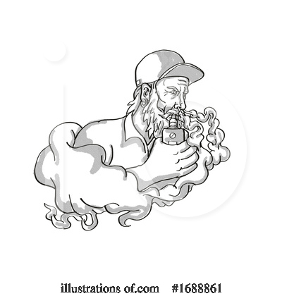 Royalty-Free (RF) Vaping Clipart Illustration by patrimonio - Stock Sample #1688861