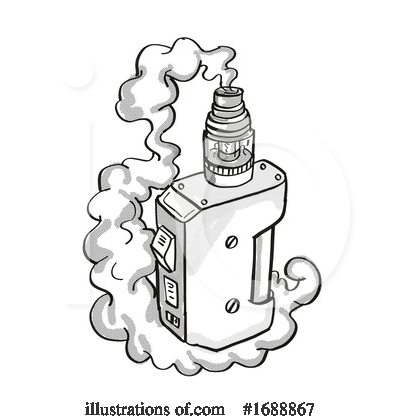 Royalty-Free (RF) Vaping Clipart Illustration by patrimonio - Stock Sample #1688867