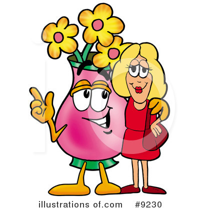Royalty-Free (RF) Vase Of Flowers Clipart Illustration by Mascot Junction - Stock Sample #9230