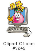 Vase Of Flowers Clipart #9242 by Mascot Junction