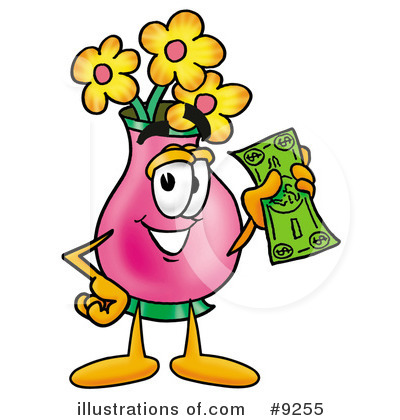 Royalty-Free (RF) Vase Of Flowers Clipart Illustration by Mascot Junction - Stock Sample #9255