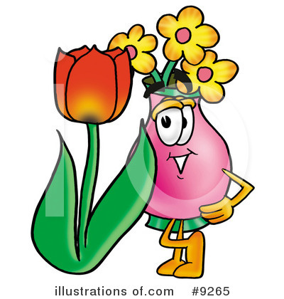 Vase Of Flowers Clipart #9265 by Toons4Biz