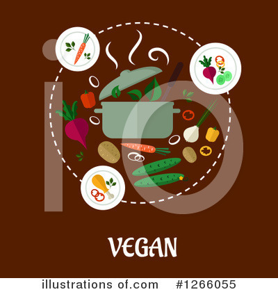 Royalty-Free (RF) Vegan Clipart Illustration by Vector Tradition SM - Stock Sample #1266055