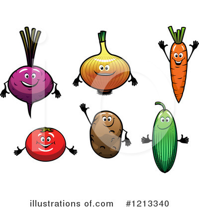 Royalty-Free (RF) Vegetable Clipart Illustration by Vector Tradition SM - Stock Sample #1213340