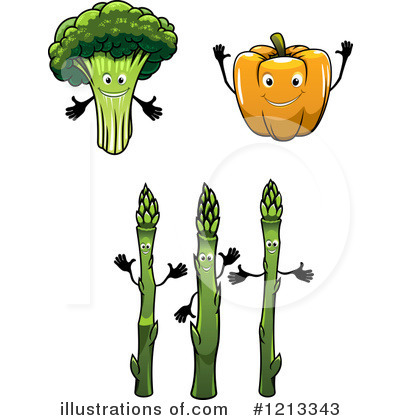Royalty-Free (RF) Vegetable Clipart Illustration by Vector Tradition SM - Stock Sample #1213343