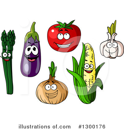 Royalty-Free (RF) Vegetable Clipart Illustration by Vector Tradition SM - Stock Sample #1300176