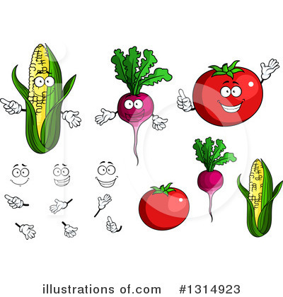 Royalty-Free (RF) Vegetable Clipart Illustration by Vector Tradition SM - Stock Sample #1314923