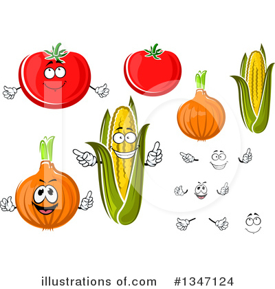 Royalty-Free (RF) Vegetable Clipart Illustration by Vector Tradition SM - Stock Sample #1347124