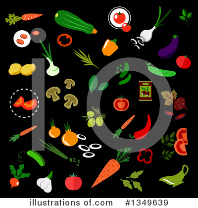 Royalty-Free (RF) Vegetable Clipart Illustration by Vector Tradition SM - Stock Sample #1349639