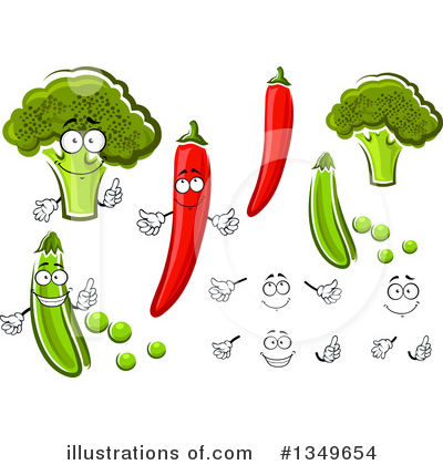 Royalty-Free (RF) Vegetable Clipart Illustration by Vector Tradition SM - Stock Sample #1349654