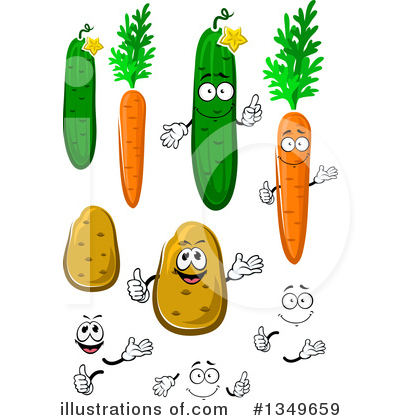 Royalty-Free (RF) Vegetable Clipart Illustration by Vector Tradition SM - Stock Sample #1349659