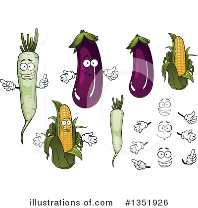 Daikon Radish Clipart #1351926 by Vector Tradition SM