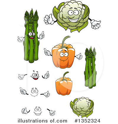 Royalty-Free (RF) Vegetable Clipart Illustration by Vector Tradition SM - Stock Sample #1352324