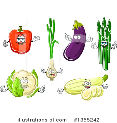 Royalty-Free (RF) Vegetable Clipart Illustration by Vector Tradition SM - Stock Sample #1355242