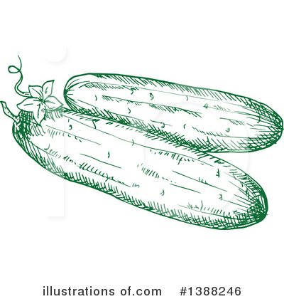 Royalty-Free (RF) Vegetable Clipart Illustration by Vector Tradition SM - Stock Sample #1388246