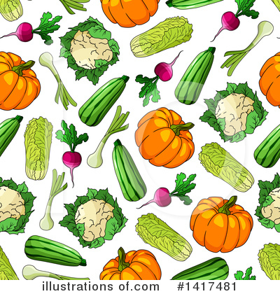 Royalty-Free (RF) Vegetable Clipart Illustration by Vector Tradition SM - Stock Sample #1417481