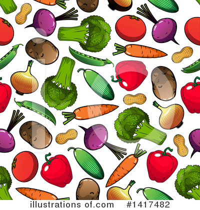 Royalty-Free (RF) Vegetable Clipart Illustration by Vector Tradition SM - Stock Sample #1417482