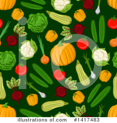 Royalty-Free (RF) Vegetable Clipart Illustration by Vector Tradition SM - Stock Sample #1417483