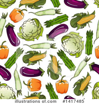 Royalty-Free (RF) Vegetable Clipart Illustration by Vector Tradition SM - Stock Sample #1417485