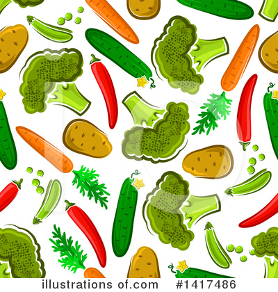 Royalty-Free (RF) Vegetable Clipart Illustration by Vector Tradition SM - Stock Sample #1417486