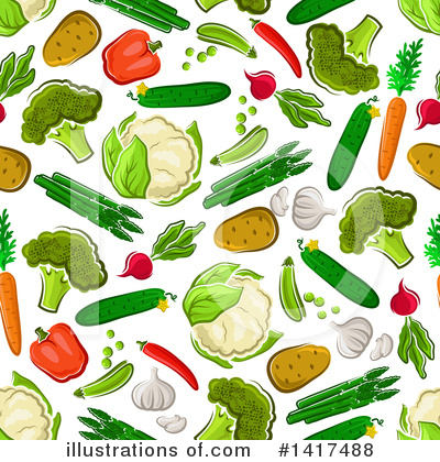 Royalty-Free (RF) Vegetable Clipart Illustration by Vector Tradition SM - Stock Sample #1417488