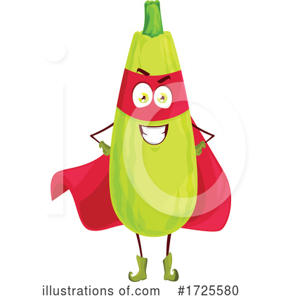 Zucchini Clipart #1725580 by Vector Tradition SM