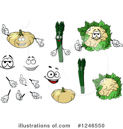 Royalty-Free (RF) Vegetables Clipart Illustration by Vector Tradition SM - Stock Sample #1246550