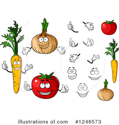 Royalty-Free (RF) Vegetables Clipart Illustration by Vector Tradition SM - Stock Sample #1246573