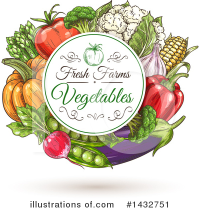Royalty-Free (RF) Vegetables Clipart Illustration by Vector Tradition SM - Stock Sample #1432751