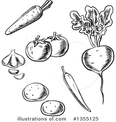 Royalty-Free (RF) Veggie Clipart Illustration by Vector Tradition SM - Stock Sample #1355125