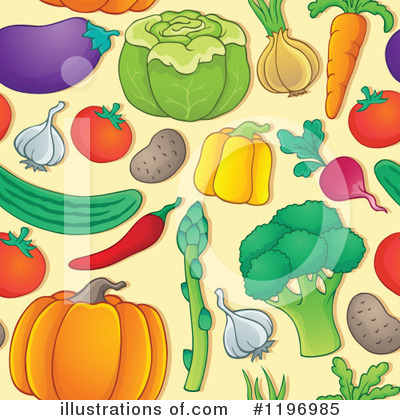 Royalty-Free (RF) Veggies Clipart Illustration by visekart - Stock Sample #1196985
