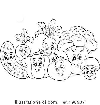 Royalty-Free (RF) Veggies Clipart Illustration by visekart - Stock Sample #1196987