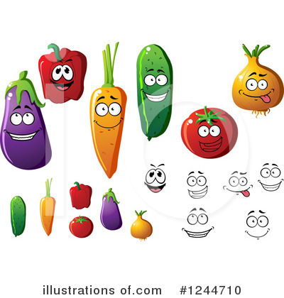 Royalty-Free (RF) Veggies Clipart Illustration by Vector Tradition SM - Stock Sample #1244710